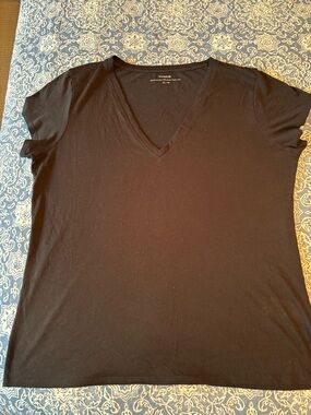 Vince Black V-Neck Short Sleeve Tee